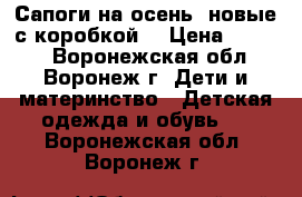 Сапоги на осень (новые с коробкой) › Цена ­ 1 000 - Воронежская обл., Воронеж г. Дети и материнство » Детская одежда и обувь   . Воронежская обл.,Воронеж г.
